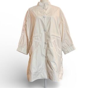 NESLAY white windbreaker jacket, plus size 1 (1X), NWT